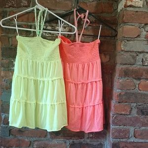 Girls flowy tube tops with braided halter strap